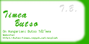 timea butso business card